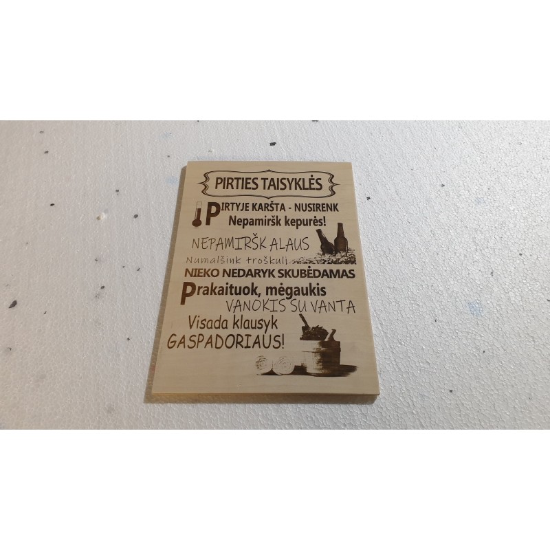 Pirties taisyklės LT ir RU