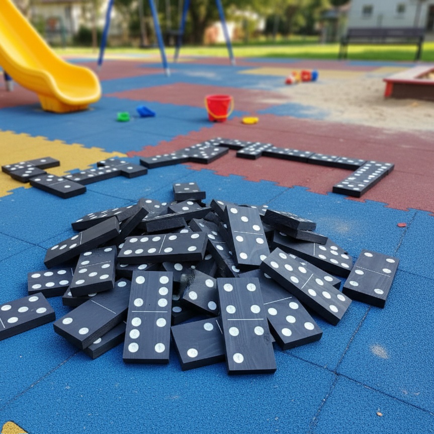 Didelis medinis lauko domino